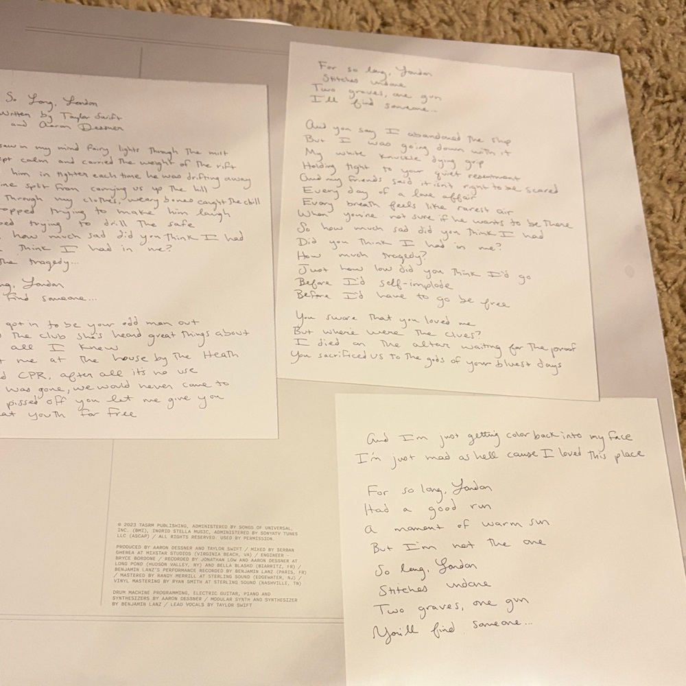Taylor Swift The Tortured Poets Department the manuscript vinyl